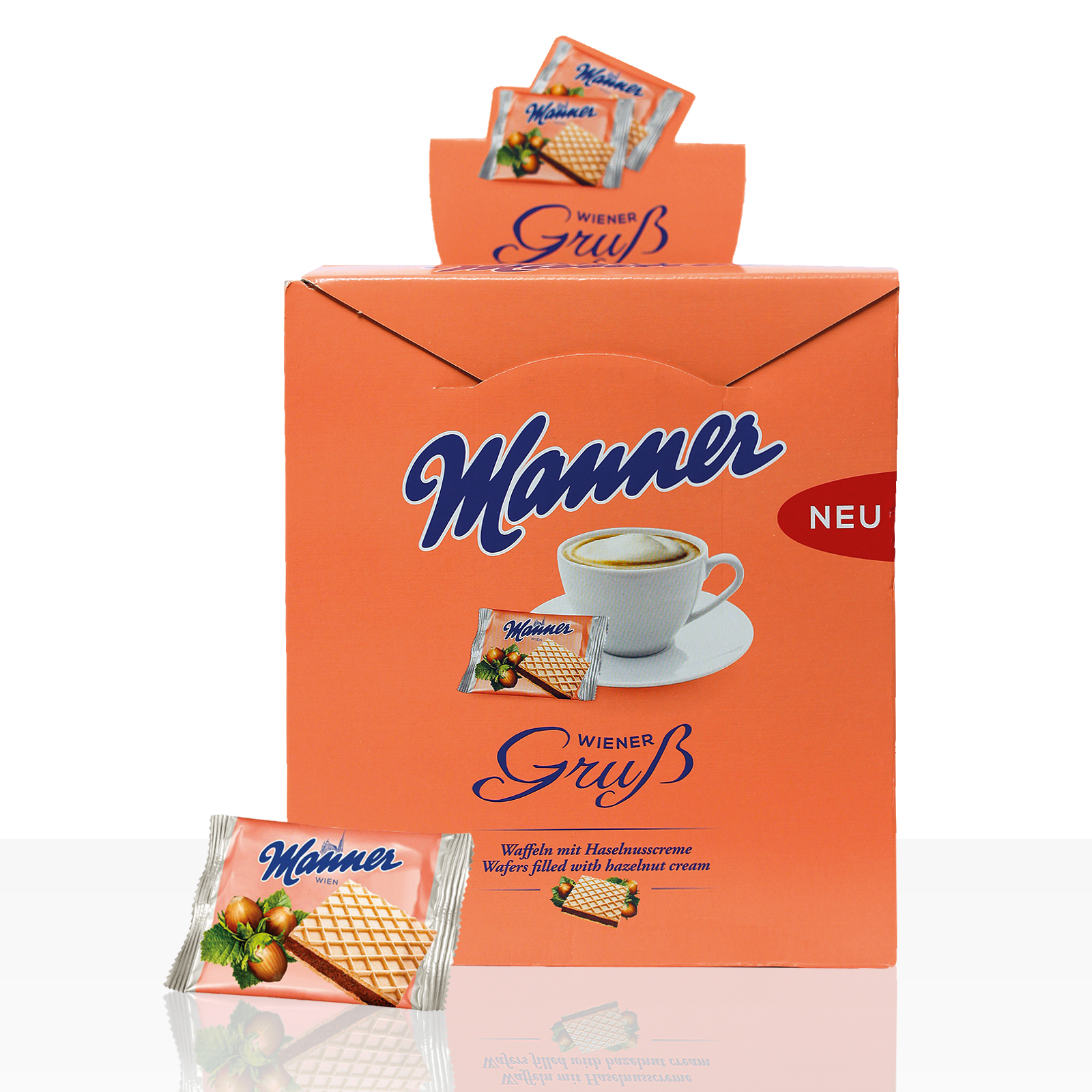 Manner Wiener Gruß 300 x 4,2g, Portions-Gebäck, Waffeln mit ...
